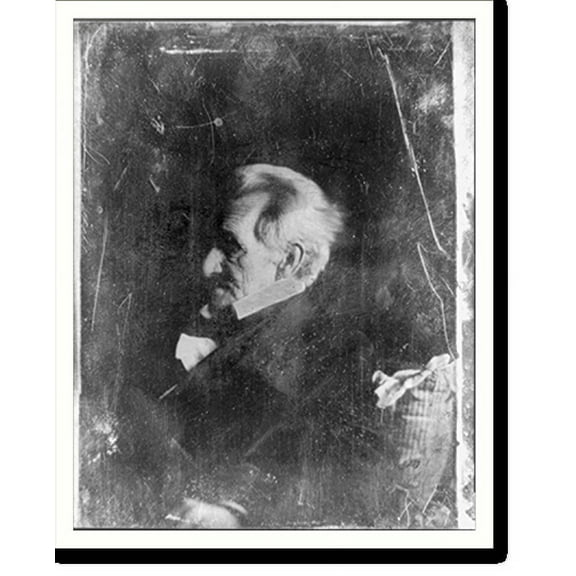 Historic Print, [Andrew Jackson, head-and-shoulders portrait, nearly in profile to left, leaning against pillow of which ticking appears in lower left corner] - 2, 16" x 20"