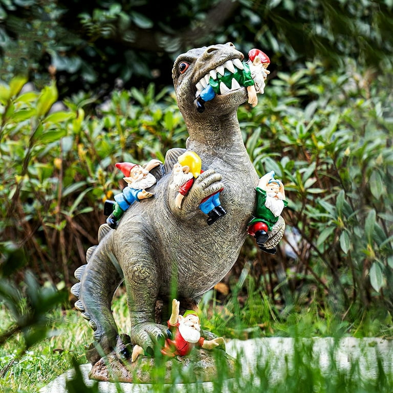 TOFOTL Dinosaur Eating Gnomes, Outdoor Garden Decor, Resin Funny