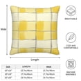 thumbnail image 2 of Multi-Size Linen Sofa Pillow Cover Invisible Zipper Open And Close Strong Use For Sofa Chair Garden Sofa Car Lightyellow Checked Hand-Drawn Sketch_4 18"X18", 2 of 8
