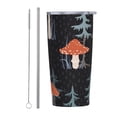 thumbnail image 2 of Tree Mushroom Magic Stainless Steel Tumbler with Lid and Straw 20oz Vacuum Insulated Travel Mug for Hot & Cold Drinks Coffee Wine Water Cup, 2 of 7