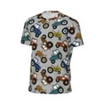 thumbnail image 6 of Wukai Color Tractor Print Men's Short-Sleeved Mesh T-Shirt,Quick-Dry Short Sleeve Workout T-Shirt-X-Small, 6 of 8