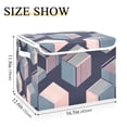 thumbnail image 5 of Yayeee Collapsible Storage Bin with Lid Fabric Closet Decorative Basket with Handles, Dark Cubes, 5 of 7