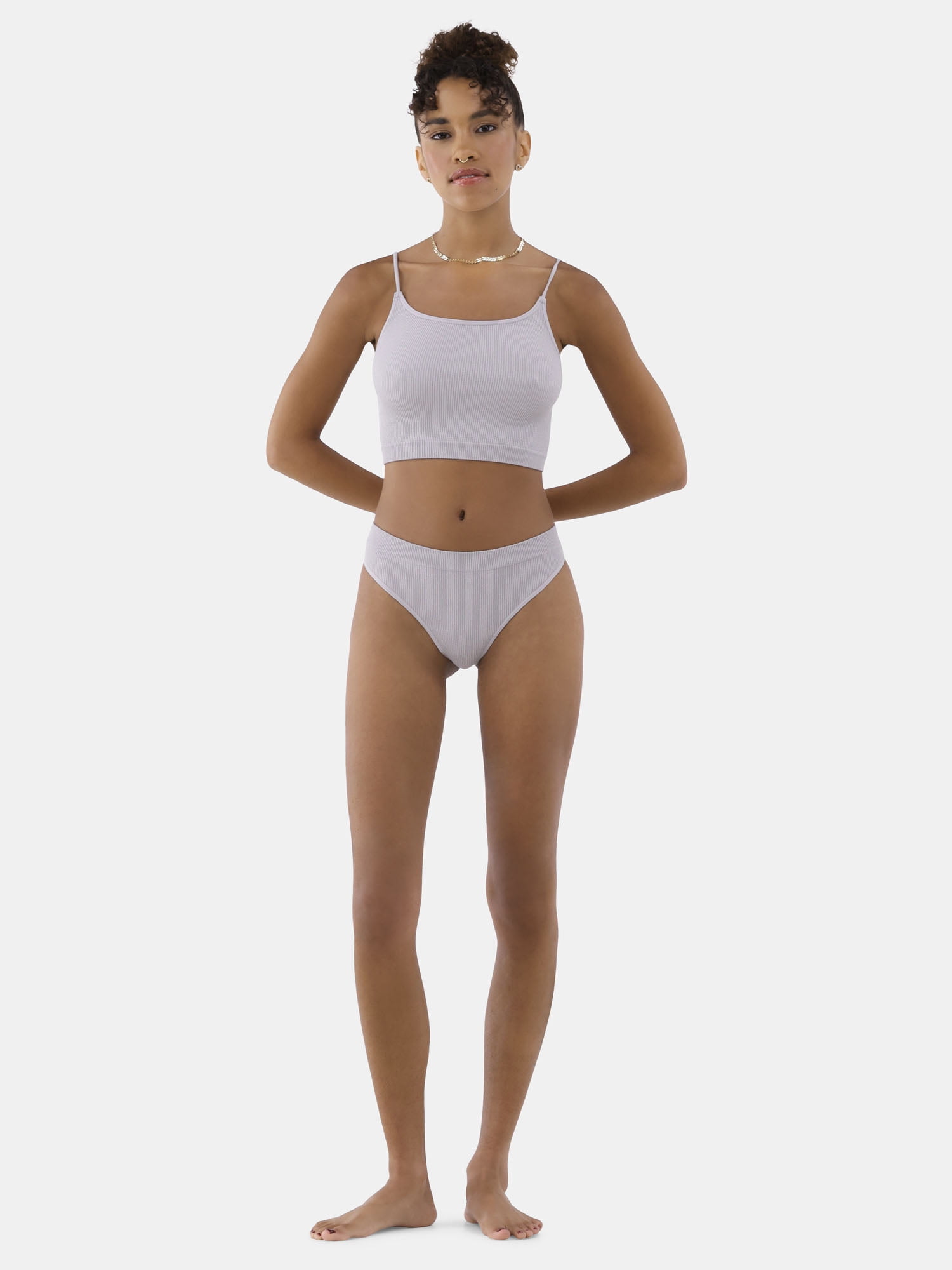 No Boundaries Lurex Thong, 2-Pack, Women's