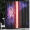 thumbnail image 4 of Ambesonne Galaxy Shower Curtain, Space Theme, 69"Wx70"L, Black, 4 of 5
