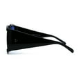 thumbnail image 4 of Womens Thick Temple Rectangular Butterfly Designer Sunglasses Black Blue, 4 of 4