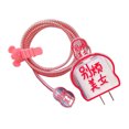 thumbnail image 3 of Protector de cable Funda de cable resistente al desgaste para Iphone (Rojo - Belleza), 3 of 5