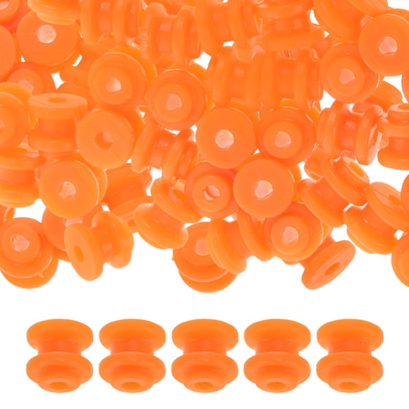 KAKOWELY engine building kit 50pcs Single Slot Pulley Model Mini Plastic Belt Pulley Assembly for Construction Machinery Engine Building STEM Projects and DIY Engineering Orange