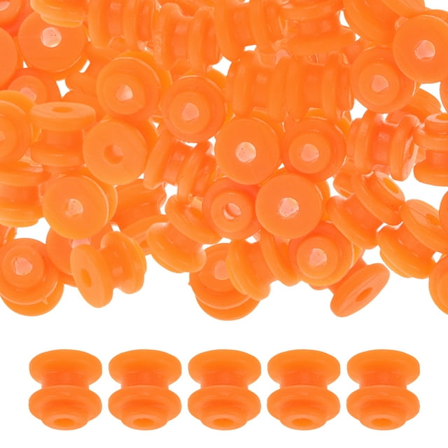50 piezas modelo de polea de ranura única mini conjunto de polea de correa de plástico para maquinaria de construcción proyectos de ingeniería de bricolaje naranja