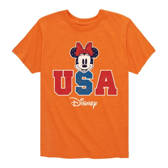 Disney - Americana - Minnie USA - Toddler And Youth Short Sleeve Graphic T-Shirt
