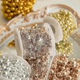 thumbnail image 3 of New Christmas beaded chain gold Christmas tree dress up electroplated beads DIY material ornaments Christmas scene layout gold fishing line round, 3 of 5