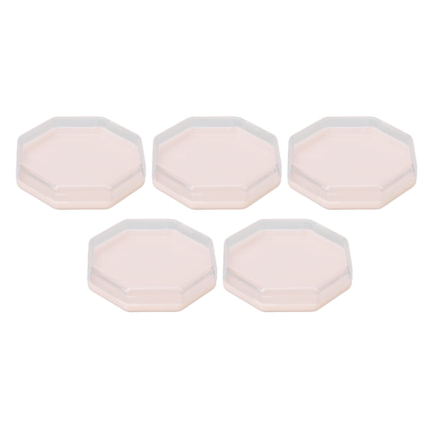 Caja De Almacenamiento Para Esponjas De Maquillaje, Soporte Octogonal Seguro Para Esponjas En Polvo, Color Rosa, Multiusos Para Aretes, Viajes