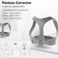 thumbnail image 2 of Tignapoo Posture Correction Harness for Men and Women - Adjustable Grey Back Support Band, Size L (91cm to 111cm Chest), 2 of 6