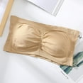 thumbnail image 5 of Women Strapless Bandeau Bra Seamless Bralettes Ladies Stretchy Chest Wrap Bandeau Crop Tube Top Removable Padding Bra, 5 of 7