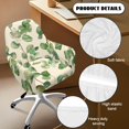 thumbnail image 5 of Xoenoiee Green Eucalyptus Leaves Print Velvet Curved Back Dining Chair Covers, Stretch Dining Room Chairs Slipcover with Arms, Dining Chair Slipcovers, Swivel Armchair Cover Protector, 5 of 7