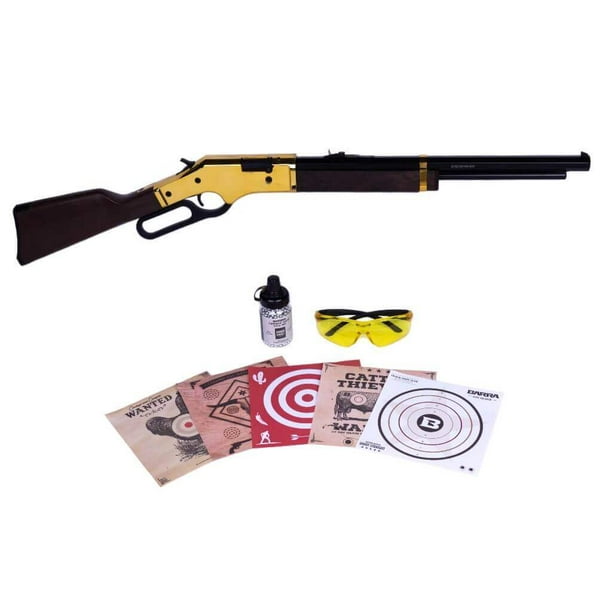 Barra Airguns 1866 Junior 0 177 Caliber Youth Pump Action Gun With Kit Gold Walmart Com