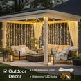 thumbnail image 4 of 300 LED Remote Control Christmas Curtain Lights, Plug in Fairy Curtain Lights Outdoor, Window Wall Hanging String Lights for Bedroom Backdrop Wedding Party Indoor Patio Xmas Decor, Warm White, 4 of 8