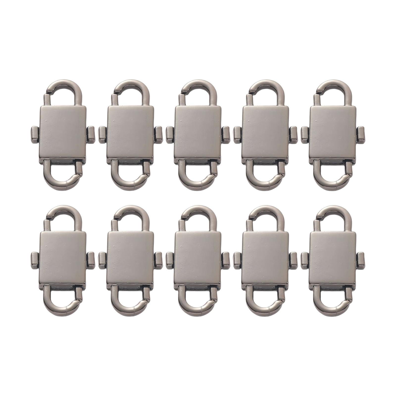 10 Pieces Bag Chain Shortener Adjustable Change Length Metal Clip Buckles  Chain Links Tiny Clip Metal Buckles for Purse Handbag Clutch tan