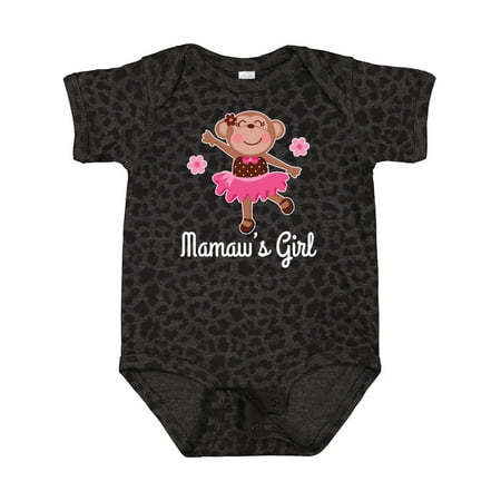 

Inktastic Mamaws Girl Ballerina Monkey Gift Baby Girl Bodysuit