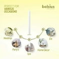 thumbnail image 6 of Bolsius 10 Inch Bulk White Taper Like Dinner Unscented Decor Candles - Smokeless, Non-Drip Table Candles for Emergency, Church, Memorial, Wedding, All Occasion - Pack of 60, 6 of 7