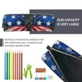 thumbnail image 5 of Fotbe Butterfly With USA Flag Pattern Leather Pencil Case, Pencil Pouch with Durable Zipper, Compact and Stylish Organizer for Stationery, Art Supplies, Travel Essentials, 5 of 7