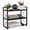 Black, variant on Desktop Shelf Organizer, 2 Tier Office Shelves, Wood Desk Organizer Storage Rack and Freestanding Display Shelf for Office, Dormitory, Home