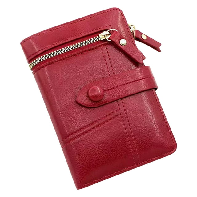 Huanglei Women Wallet Fashionable New Pattern Simple Solid Color Zipper Practical Wallet Lightweight