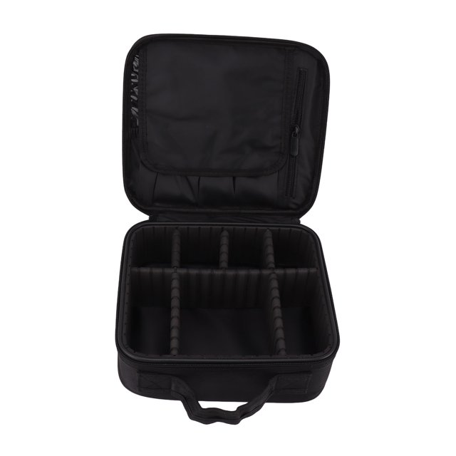Bolsa de maquillaje de gran capacidad, capa separada, bolsa de almacenamiento de cosméticos portátil multifuncional para viaje