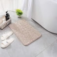 thumbnail image 3 of , alfombrilla de baño de espuma viscoelástica, alfombrillas de baño de adoquines, alfombrillas de baño súper absorbentes de agua (caqui), 3 of 3