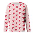 thumbnail image 4 of Womens Valentines Long Sleeve Shirts Casual Oversized Round Neck Printed Pullover Lightweight Tops Fall Clothes, 4 of 4