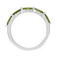 thumbnail image 3 of Brilliance Fine Jewelry Marquise Peridot and White Cubic Zircoina Ring in Sterling Silver, 3 of 4