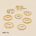 thumbnail image 4 of -Style Bagua Leaf Ring and Flower Chain Joint Ring Set - Unique Fashionable Accessories for, 4 of 8