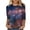 Multicolor#09, variant on JTZGDY Womens Independence Day Tops Plus Size Dressy 3/4 Length Seleve American Flag Printed Crewneck Tunic Blouse Trendy Oversized Holiday Patriotic Shirts Multicolor#09 M