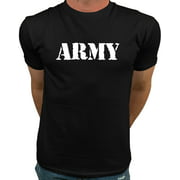 Market Trendz Military Shirts For Men Workout T-Shirt Vintage USA Army Black Small
