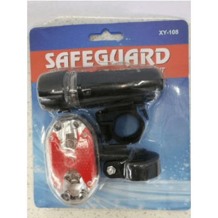 SafeGuard Bike Light Set - Best Front and Rear Lighting - Fits All