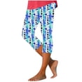 thumbnail image 1 of Pantalones de Yoga de Verano para Mujeres Ligeros de Alta Cintura de Impresión Capris, Pantalones de Gimnasio Y Entrenamiento de Ajuste Delgado con Cintura Elástica para Yoga, Correr, 1 of 8