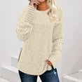 thumbnail image 6 of ZUKMRJPC Sweaters for Women Casual Solid Color Comfy Soft Long Sleeve Shirts Fall Fashion Loose Fit Crewneck Pullover Knit Tops, 6 of 7