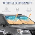 thumbnail image 4 of Naloa Tropical Beach With Starfish Print 2-Piece Windshield Sunshade,Foldable Car Front Window Sun Shades,for Most Sedans SUV Truck-Medium, 4 of 6