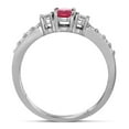 thumbnail image 4 of Classic Art Deco 1.5 Carat Red Ruby Moissanite Diamond Engagement Ring In 10K White Gold, 4 of 4