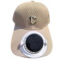 thumbnail image 4 of LiuXxxx Solar Powered Fan Cap for Summer with Extended Brim Breathable Mesh Unisex Sunshade Visor Outdoor Recreational Couple Daily Beach Date Casual Style Khaki, 4 of 4