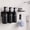 Black, variant on Shampoo and Conditioner Dispenser - Shower Soap Dispenser Wall Mounted - 17 fl oz Set of 3 Silver Plastic Bottles Black Pump - Shampoo Dispenser, Shower Dispenser