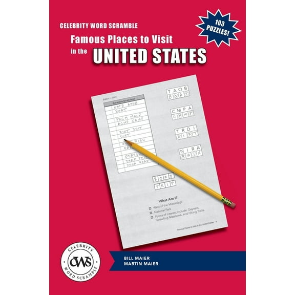 Celebrity Word Scramble Famous Places to Visit in the United States, (Paperback)