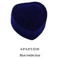 thumbnail image 4 of Qarigey Caja para pendientes Anillos Oreja Stud Orejas Gancho Vitrina Organizador en forma de corazón Collar Cajas de transporte Accesorios de Ropa, zapatos y accesorios Miscelánea Azul, 4 of 6