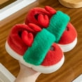 thumbnail image 2 of Vedolay Slippers Toddler Comfort House Slippers Cute Warm Plush Slip-On Boys Girls Red,22, 2 of 5