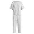 thumbnail image 4 of Joyspun Women's French Terry Short Sleeve Top and Capri Pants Pajama Set, 2-Piece, Sizes XS-3X, 4 of 5