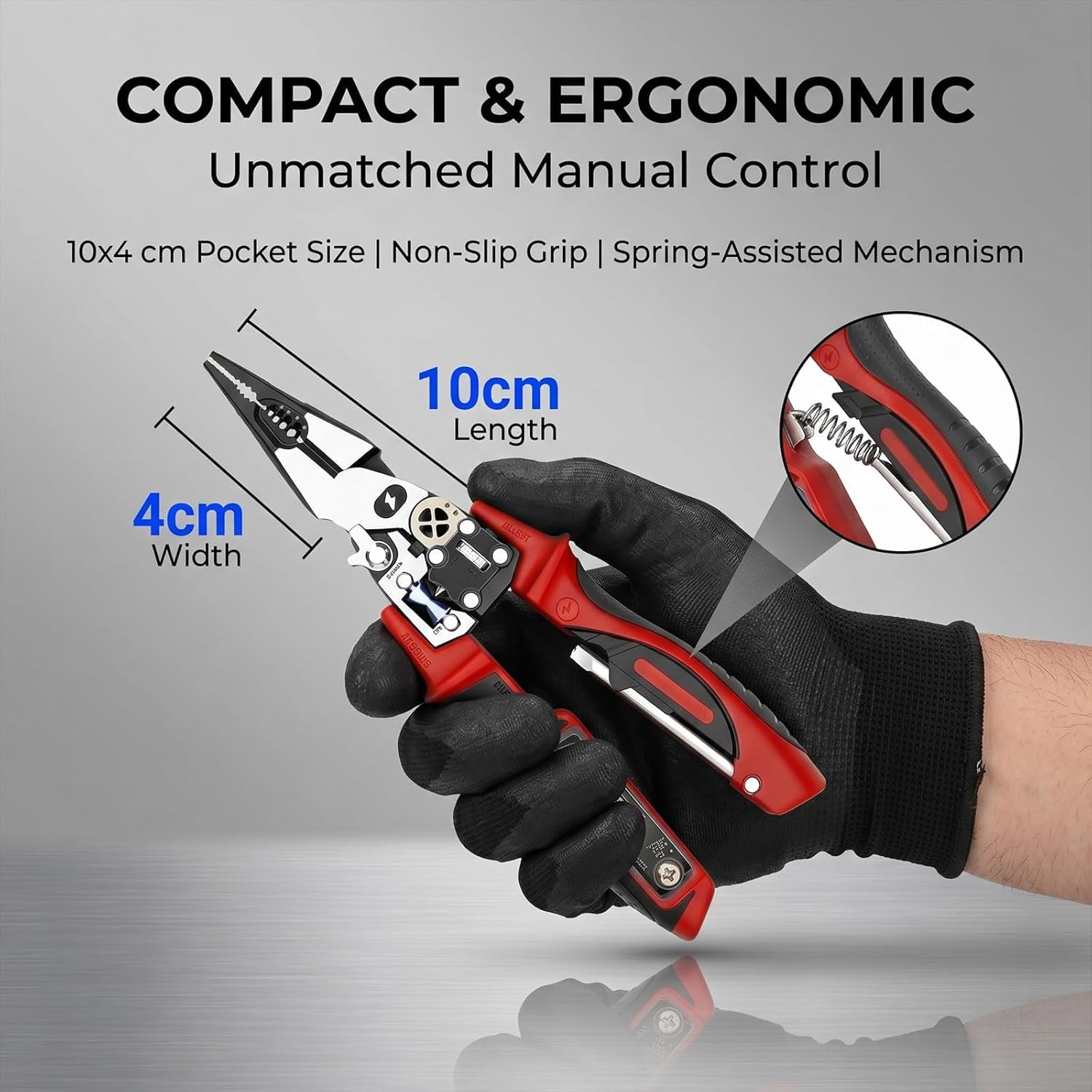 Multifunction Digital Electrician Pliers , 25-in-1 Wire Stripper with Voltage Tester, Professional Electrician Pliers for Electrical Work, Home Repairs,1 pc