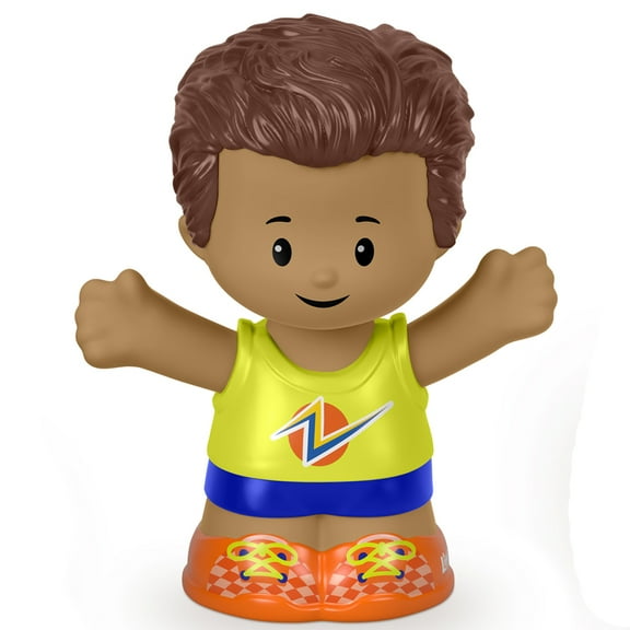 Replacement Part for Fisher-Price Little People Playset - HBW69 ~ Male Jogger Figure Wearing Yellow Shirt and Orange Sneakers ~ Works Great with Any Little People Playset