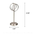 thumbnail image 4 of J&V TEXTILES Steel Towel Rack Holder Stand with 2 Hanging Rings for Bathroom Vanity Countertops - Space Saving Hand Towel Holder Brushed Satin Nickel, 4 of 4
