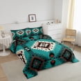 thumbnail image 3 of Erosebridal Ensemble de Couette Vintage Aztèque pour Lit Simple, Couette en Duvet Mandala Tribal, Décor Géométrique, Réversible 2 Pcs, 3 of 7