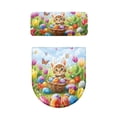 thumbnail image 2 of HELLHERO Comfortable and Practical - Universal, Adjustable Toilet Cover for Bathroom Accessories, Elastic Bottom Cats and Easter Eggs, 2 of 7