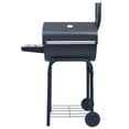 thumbnail image 5 of vidaXL Charcoal BBQ Grill Smoker with Bottom Shelf Black, 5 of 10